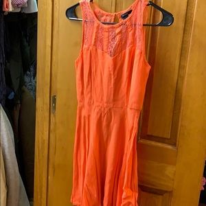 Orange lace dress